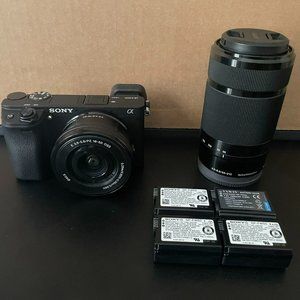 Sony a6300, 2x Lenses, 4x Batteries & Shoulder Strap
